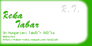 reka tabar business card